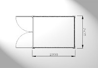 Materialcontainer 10 ft Skizze